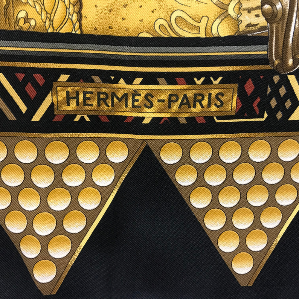 ❤️SOLD❤️ HERMES Scarf L'OR DES CHEFS BY J. Metz - Picture 4 of 7